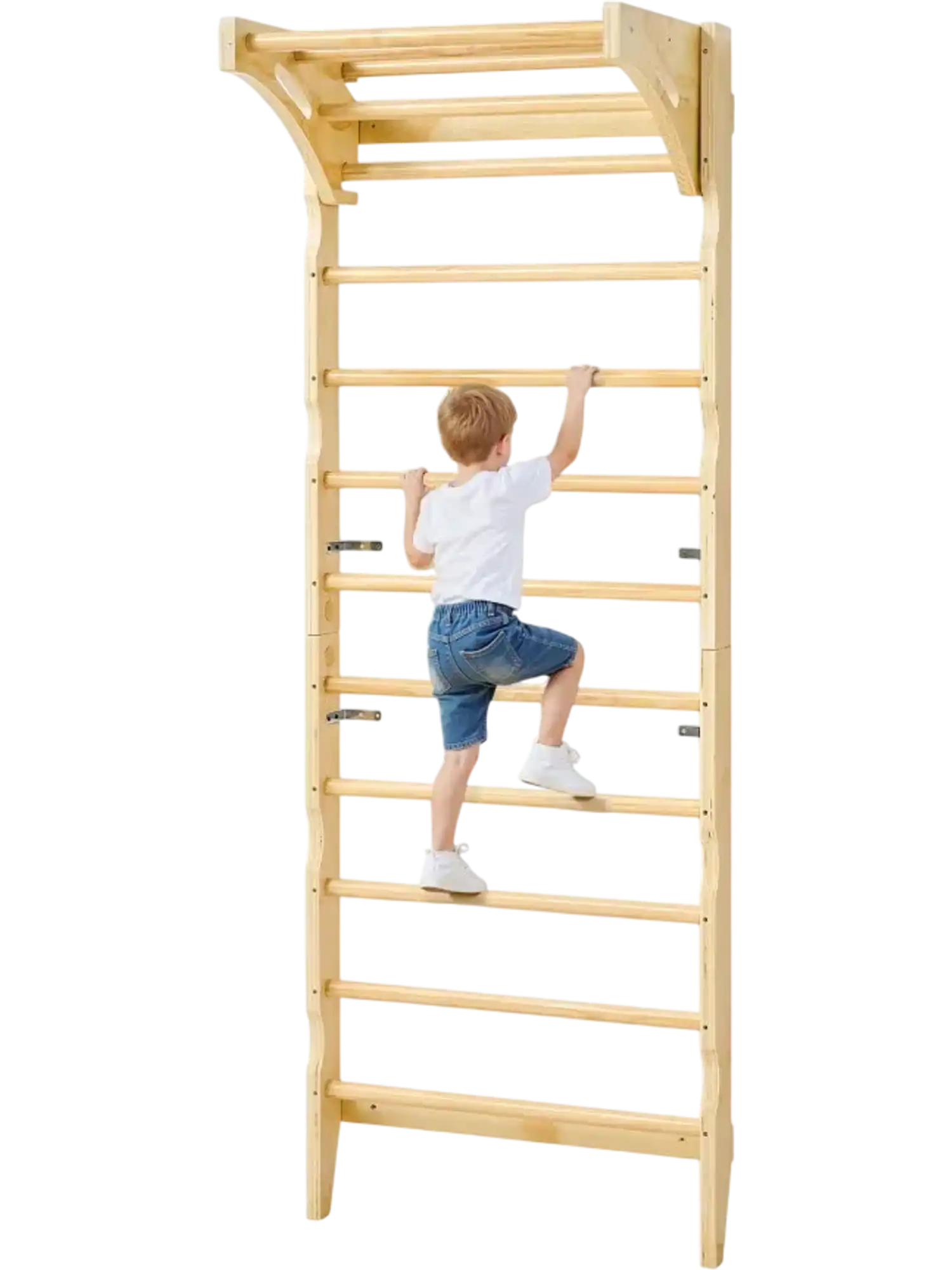 Vevor Stall Bars Swedish Ladder Wall Gym 2-in-1 Indoor Jungle Gym New