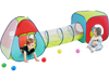 VEVOR 3 in 1 Kids Play Tent with Tunnel for Boys, Girls, Babies and Toddlers, Indoor/Outdoor Pop Up Playhouse with Carrying Bag & Banding Straps as Birthday Gifts, Red/Yellow/Blue Multicolor
