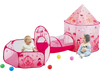 VEVOR 3 in 1 Kids Play Tent with Tunnel for Girls, Princes, Boys, Babies and Toddlers, Indoor/Outdoor Pop Up Playhouse with Carrying Bag & Banding Straps as Birthday Gifts, Magenta Color