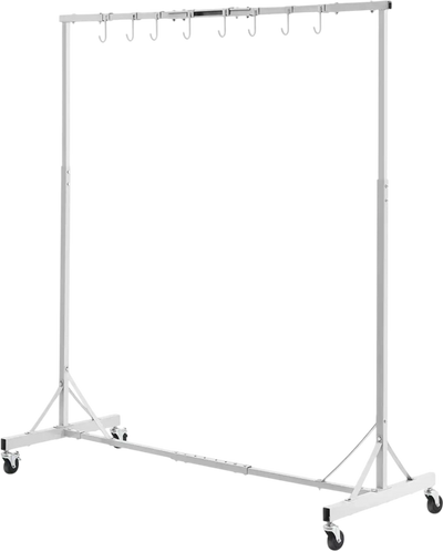 VEVOR Painting Rack, 5 ft-7 ft Adjustable Height, 66 lbs Capacity Automotive Paint Rack Stand, 8 Hooks Painting Drying Rack with 4 Swiveling Wheels, Auto Body Stand for Auto Repair Shops & Garage