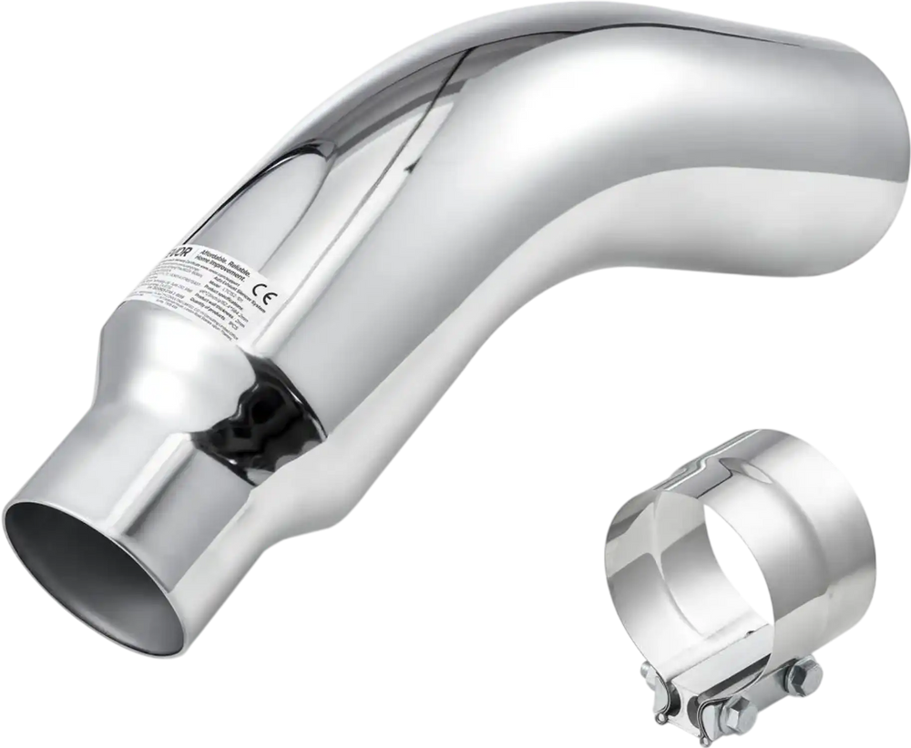 VEVOR Elbow Exhaust Tip, 4 Inch Inlet, 6 Inch Outlet, 23 in Overall Length, Chrome Turn Down Exhaust Tip with Clamp for Truck, Sedan, Sports Car, SUV, Chrome Structure for High Temperature Resistance