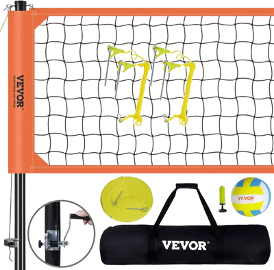 Vevor Volleyball Net System Adjustable Height Outdoor Portable Set New