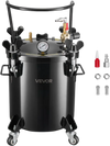 VEVOR Pressure Pot Tank, 5.3 Gal/20 L Heavy Duty Steel Air Tool Pressure Pot, Pressures Pots with Three Quick-Connect Couplers for Home Use, DIY, Art Creations, Large-Diameter Tank