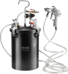 VEVOR Spray Paint Pressure Pot, 15L/3.75gal Pressure Pot Tank, 60 psi Adjustale Pressure, Steel Pressure Pot Paint Tank with Spray Gun, Hoses, Pressure Gauge, for Home Decor and Industry Painting
