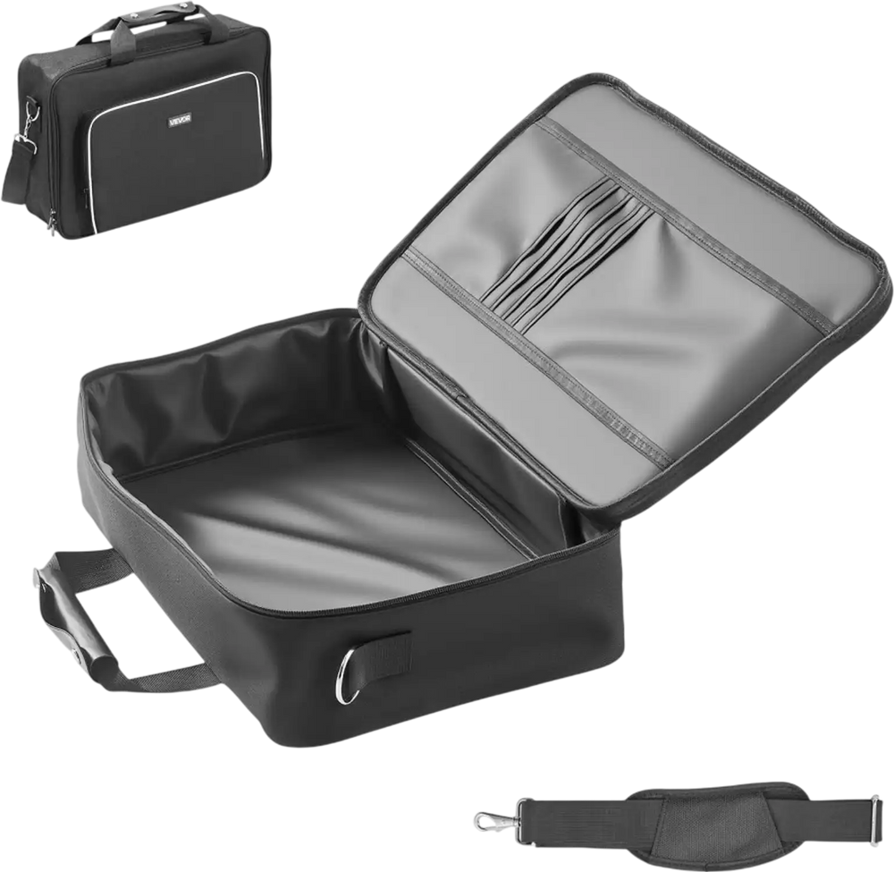 VEVOR PS5 Carrying Case, Travel Bag for Playstation 5 & PS5 Slim Waterproof Nylon, Soft Interior Lining & Padded Dividers for Extra Protection, Spacious Design with Carry Handle for Storage, Home