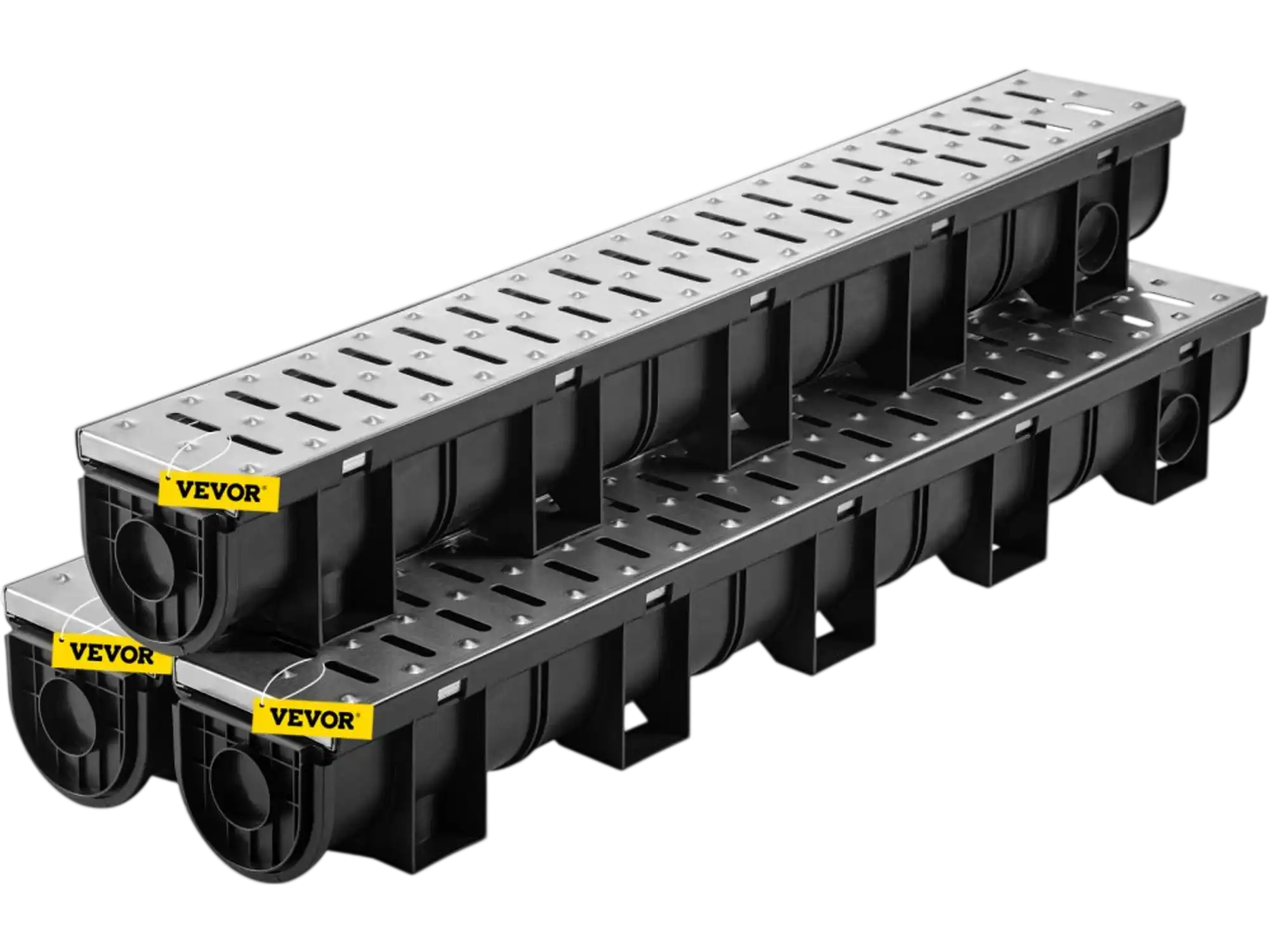 Vevor Trench Drain System Metal Grate 3-Pack 5.9