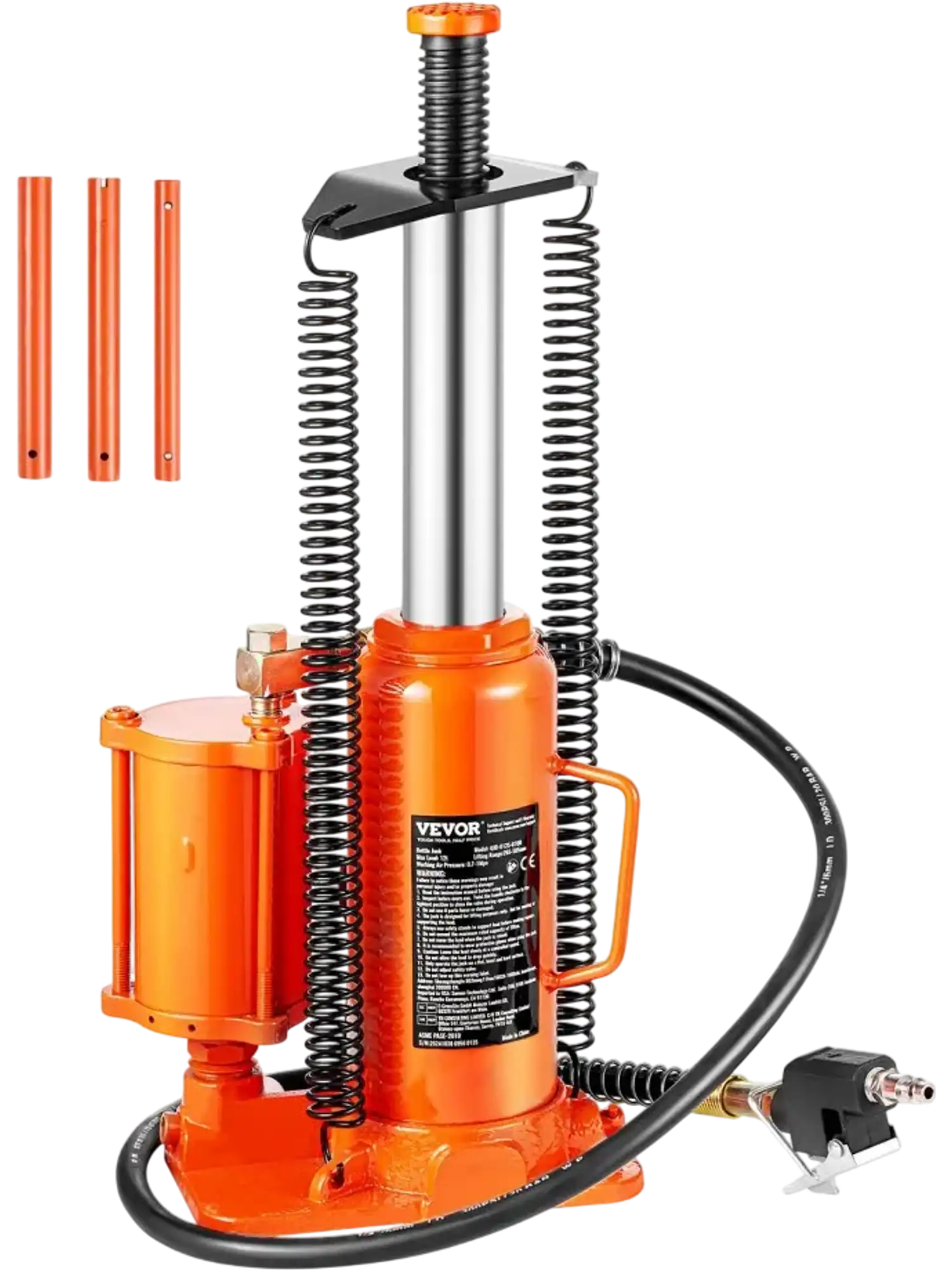 Vevor Bottle Jack 12 Ton Air Hydraulic Manual Hand Pump New