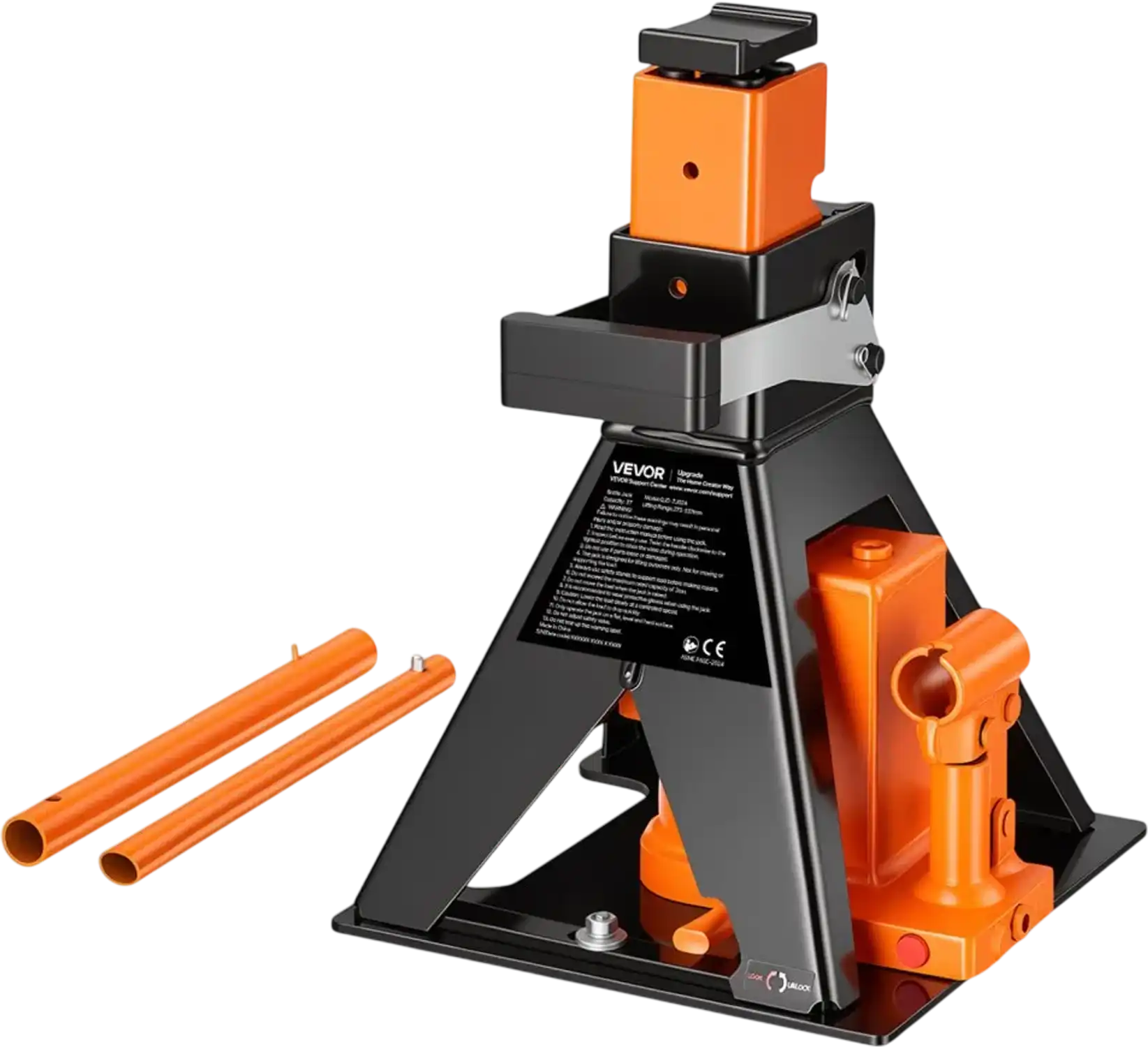Vevor Bottle Jack Hydraulic Jack and Jack Stand in One 3 Ton 10.75