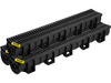 VEVOR Trench Drain System,5.8x5.2x39.4-Inch HDPE Drainage Trench,Channel Drain with Plastic Grate,Black Plastic Garage Floor Drain,3x39 Trench Drain Grate,with 3 End Caps, for Garden, Driveway-3 Pack