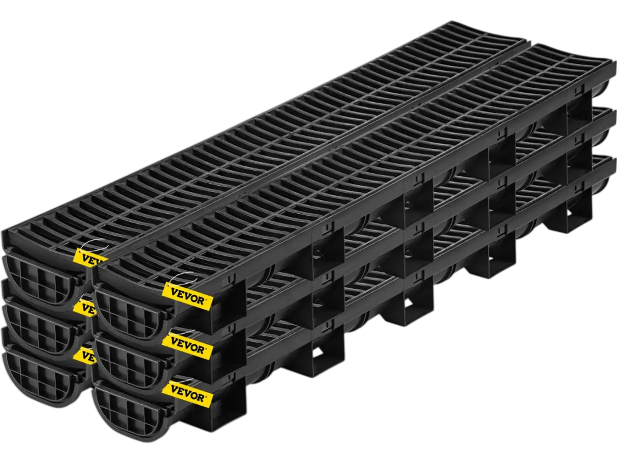 Vevor Channel Drain Trench Drain System with Plastic Grate 5.8