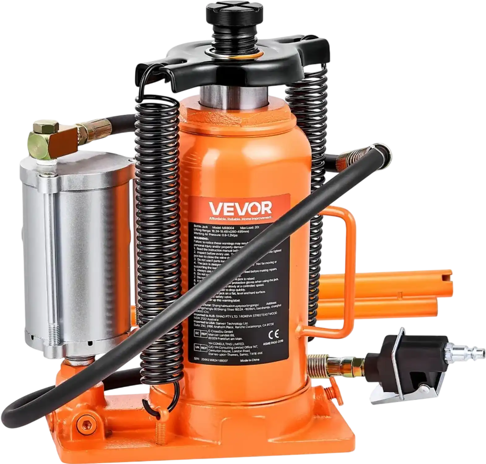 Vevor Bottle Jack 20 Ton Air Hydraulic High Lift New