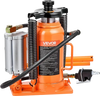 VEVOR Air Hydraulic Bottle Jack, 20 Ton (44092 lbs) Capacity, 10.2-19.5 Inch Lifting Range, Pneumatic/Manual Heavy Duty Welded Bottle Jack with Pump for Car, SUV, Pickup, Truck, RV Auto Repair, Orange