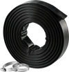 VEVOR Discharge Hose 1-1/2" x 100 ft PVC Lay Flat Backwash Water Pump Hose, for Swimming Pool Sand Filter & Sump Pump, Heavy Duty, Water Transfer Drainage, Weather & Burst-Resistant, with Clamps, Black