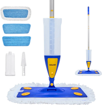 VEVOR Spray Mop, with 3 Washable Pads for Dry and Wet Floor Cleaning and a 27oz Refillable Water Tank, Microfiber Dust Wet Mop & Twisted Cotton Dry Mop, Commercial Home Use for Tiles/Vinyl/Wood Floor