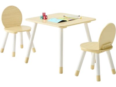 Vevor Kids Table and Chair Set Rounded Edge Graffiti Desktop Wooden Desk New
