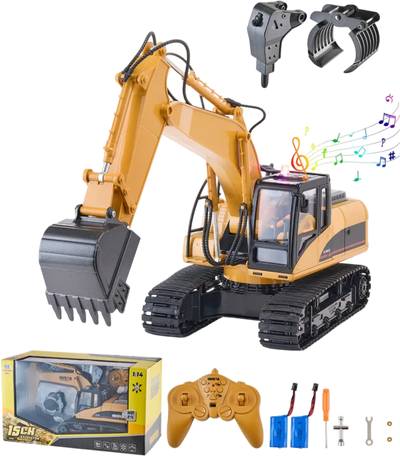 Vevor RC Excavator Toy 1:14 Scale Remote Control Digger New