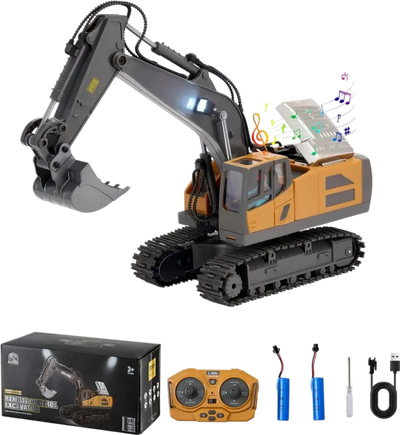 Vevor Remote Control Excavator Toy 1:20 Scale RC Digger for Kids New