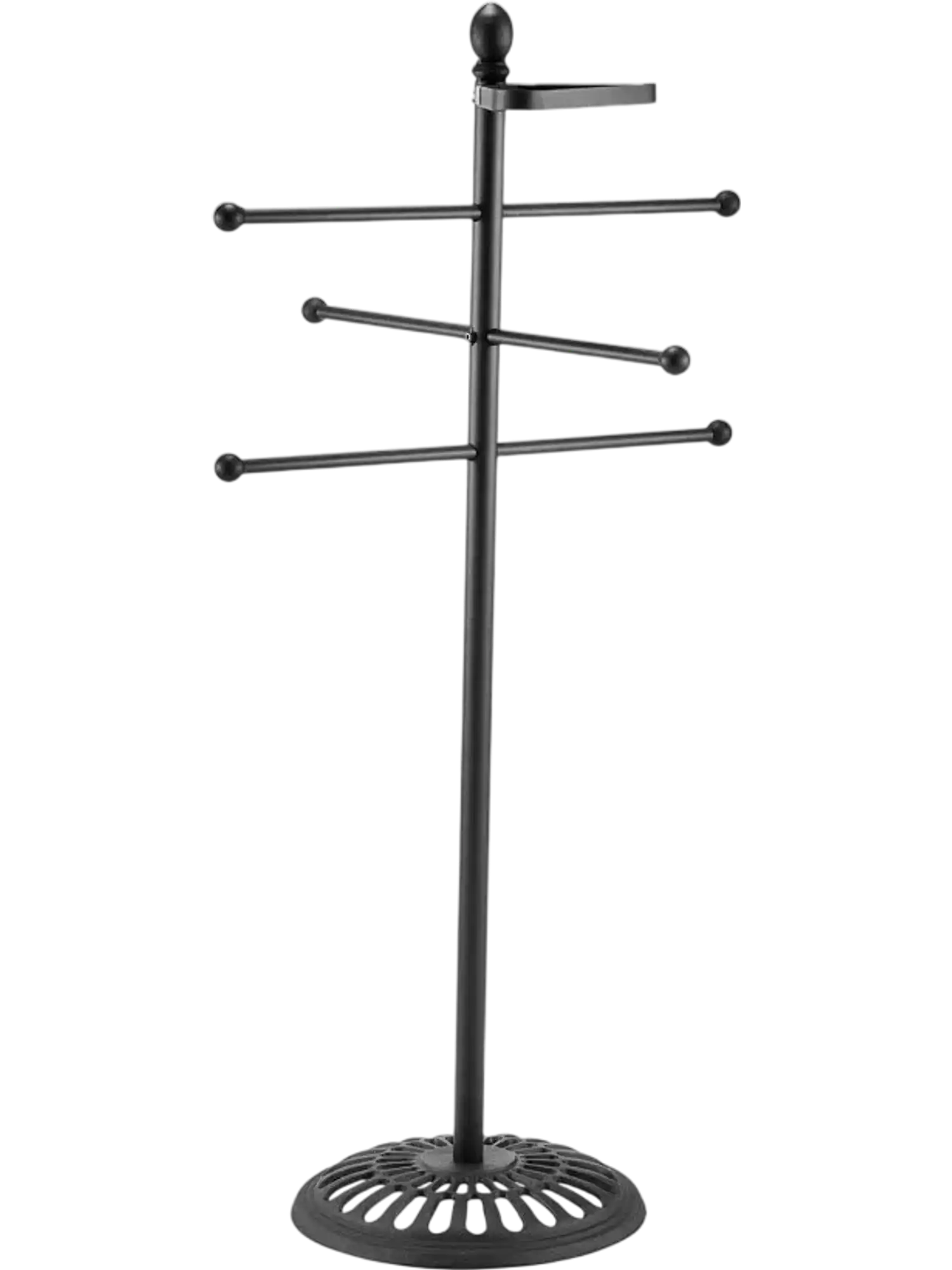 Vevor Towel Rack 3-Bar Outdoor Towel Holder Stand Black New