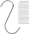 VEVOR S Hooks 40 Pack, 3.4 Inch Metal S Shaped Hangers of 22.05 LBS Load Capacity, Heavy Duty Stainless Steel Hanging Hooks for Hanging Plants, Jeans, Clothes in Garden, Closet, Kitchen, Bathroom