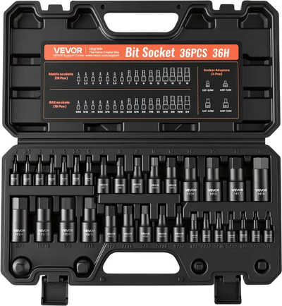 Vevor Hex Bit Socket Set 36-Piece 1/4