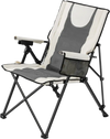 VEVOR Folding Camping Chair, 3 Reclining Positions, Outdoor High Back Camping Chair, 260lbs Weight Capacity, Full Padded Beach Chairs with Armrest & Headrest, Portable Lawn Chairs for Sports Travel