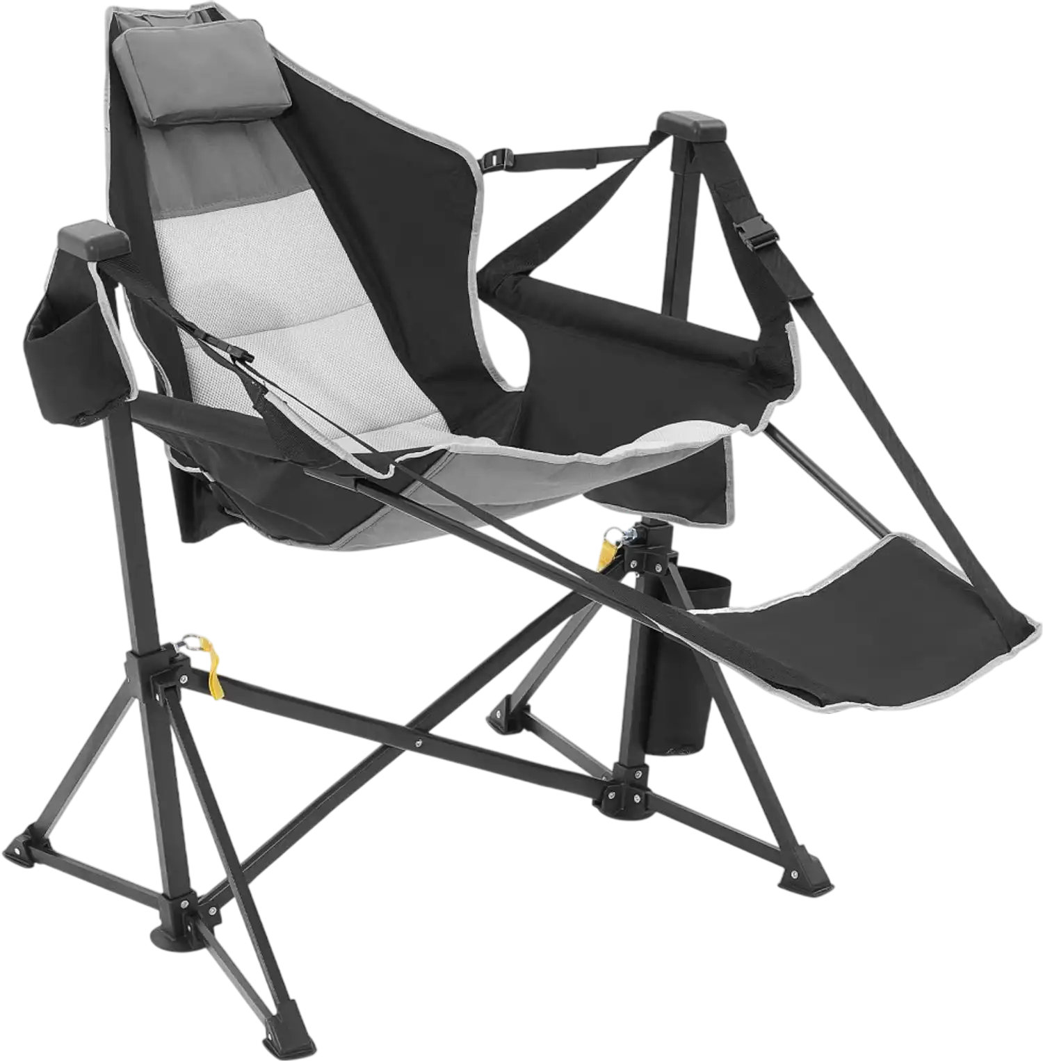 Vevor Camping Chair Reclining Hammock Folding Chair with Footrest 300 lbs Load Capacity New