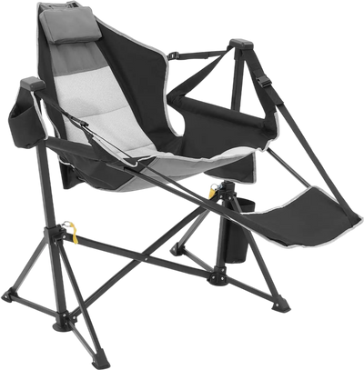 Vevor Camping Chair Reclining Hammock Folding Chair with Footrest 300 lbs Load Capacity New