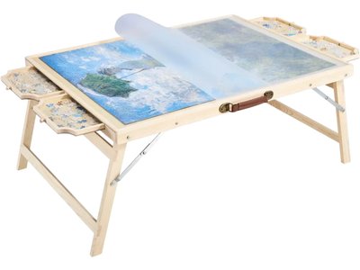 Vevor Puzzle Table 1500-Piece Folding Legs 4 Drawers Cover 34x25