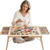 VEVOR 1500 Piece Puzzle Table with Folding Legs, 4 Drawers, Cover, 34x25 in, Birthday Gift for Mom, Portable Wooden Board, Jigsaw Accessories for Adults, Puzzles Organizer & Storage System