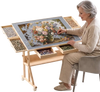 VEVOR 1500 Piece Puzzle Table with Legs, Wheels, 4 Drawers, Cover, 34x25 in, Gift for Mom, Portable Wooden Board, Felt Surface Jigsaw Puzzle Accessories for Adults, Adjustable Height Storage Organizer