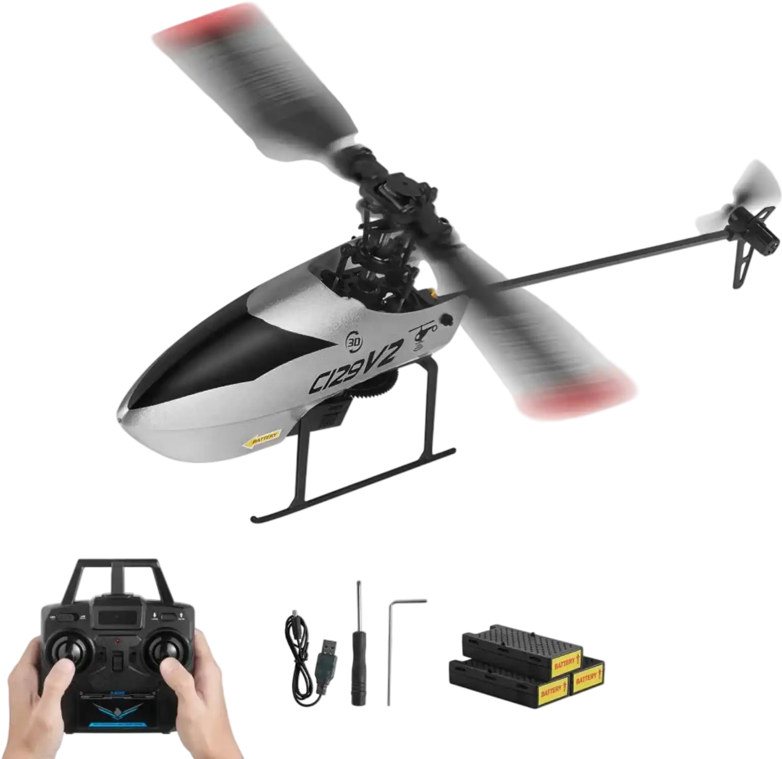 Vevor RC Helicopter 2.4GHz 4-Channel Remote Control Toy for Kids 8+ New