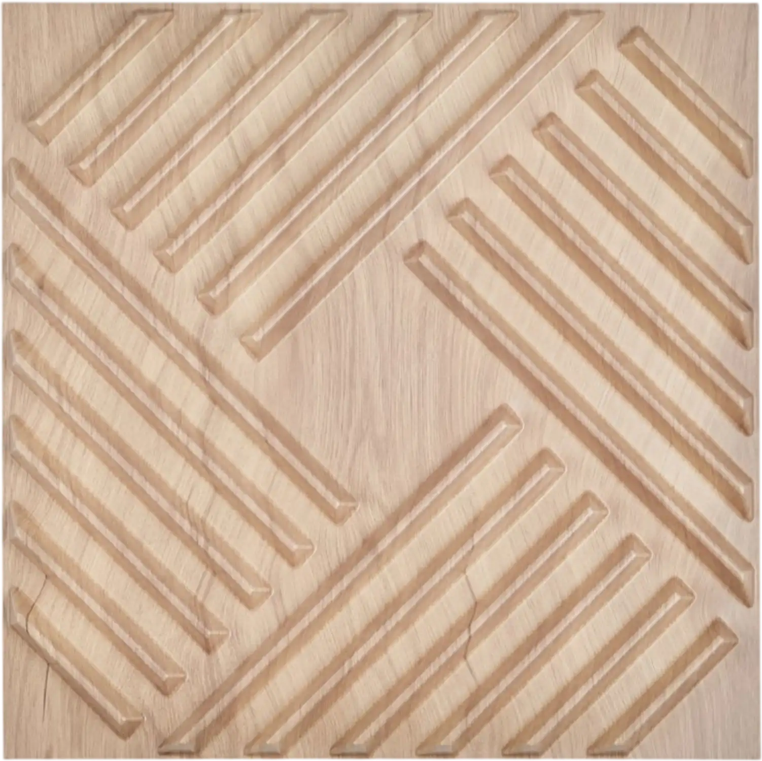 Vevor Wall Panels 3D PVC Slat Light Wood 12-Pack 19.7