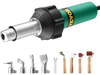 VEVOR Hot Air Plastic Welder, 1600W Hot Air Torch Pistol, 122-1112℉ PVC TPO Vinyl Heat Gun Welding Torch, Plastic Roofing Welding Kit with 9 Accessories- 4 Nozzles & 4 Seam Rollers for PP/PE/PVC Sheet