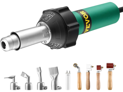 Vevor Hot Air Plastic Welder 1600W PVC TPO Vinyl Heat Gun Kit New