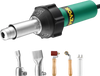 VEVOR Hot Air Plastic Welder, 1600W Hot Air Torch Pistol, 122-1112℉ PVC TPO Vinyl Heat Gun Welding Torch, Plastic Welding Roofing Kit with 2 Nozzles, Silicone & Copper Seam Roller for PP/PE/PVC Sheet