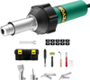 VEVOR Hot Air Plastic Welder, 1600W Hot Air Torch Pistol, 122-1112℉ PVC TPO Vinyl Heat Gun Welding Torch, Plastic Roofing Welding Kit with 11 Accessories- Toolbox, Nozzle, Roller, Blades for PP/PE/PVC