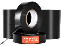 VEVOR 600V Electrical Tape, 10 Rolls, 3/4 in x 66 ft General Purpose PVC Insulating Wire, 0℉ to 221℉ Flame Retardant, Waterproof, Secure Adhesion, Weather Resistance, for Electrical Equipment, Black