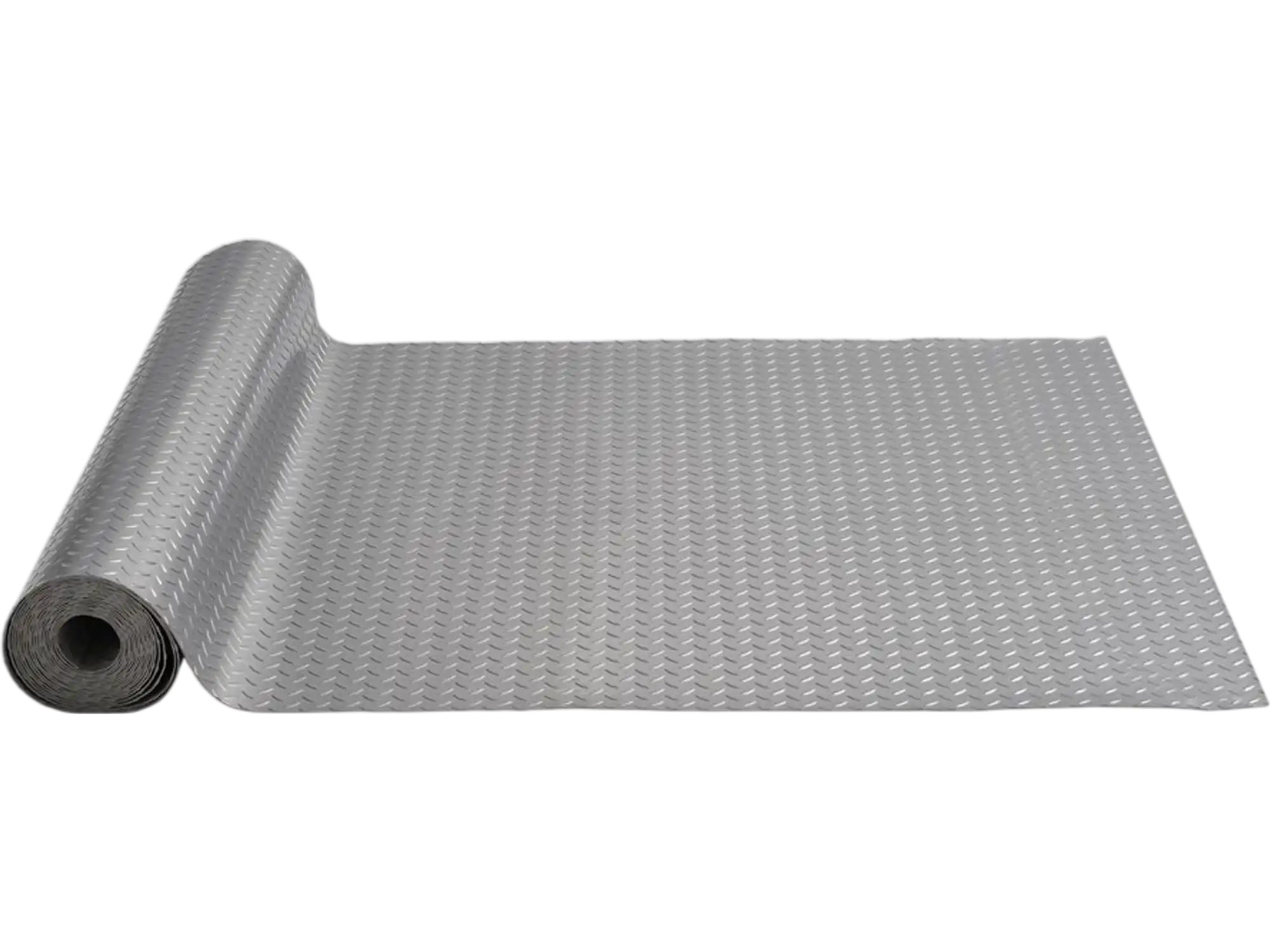 Vevor Garage Floor Mat Non-Slip Diamond Texture PVC Roll 25.5 x 3.6' Silver New