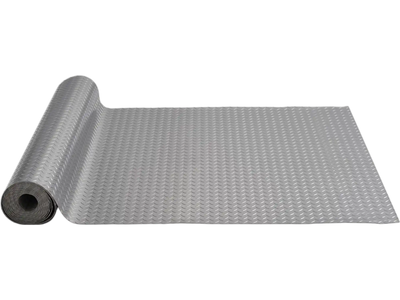 Vevor Garage Floor Mat Non-Slip Diamond Texture PVC Roll 25.5 x 3.6' Silver New