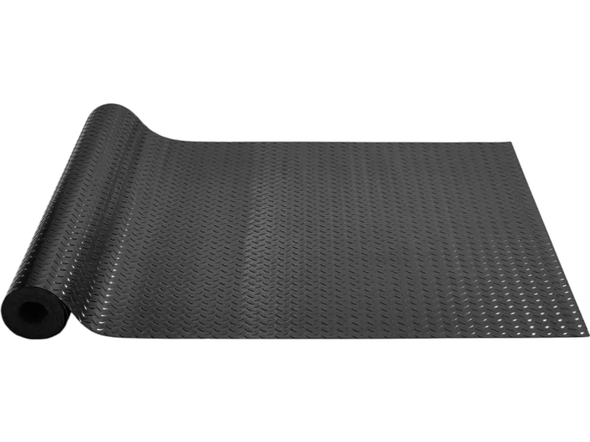 Vevor Garage Floor Mat Diamond PVC Flooring Roll 14.7' x 3.6' 2-Pack Black New