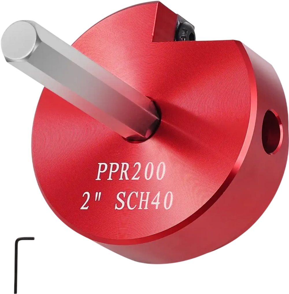 VEVOR 2 In PVC Pipe Reamer, Aluminum Alloy, PVC Pipe Fitting Saver, for Use with SCH 40 ABS, PVC, CPVC Pipes, Clean Leftover Pipe & Solvent Cement Remnants, for Water Lines, Drain Lines, Vent Lines