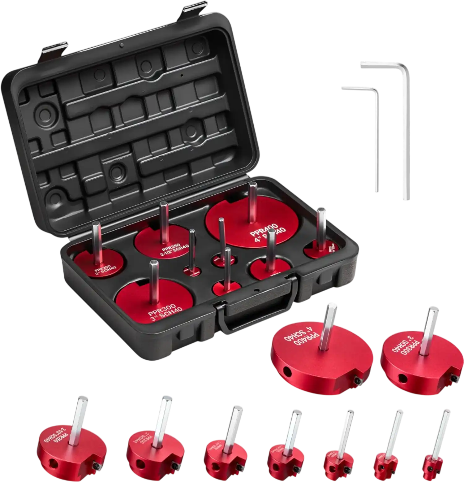 Vevor PVC Pipe Reamer Kit 9-Piece Socket Saver for 1/2