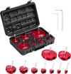 VEVOR PVC Pipe Reamer Kit, 9-Piece, PVC Fitting Socket Saver, Includes 1/2", 3/4", 1", 1-1/4", 1-1/2", 2", 2-1/2", 3", 4", Fits Standard 1/2" Drills, Plumbing Tool Kit for SCH40 ABS CPVC Drain Pipes