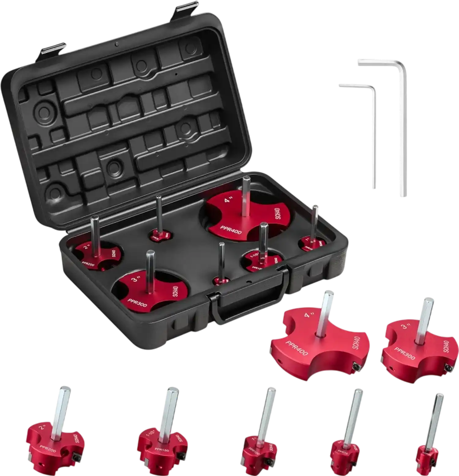 Vevor PVC Pipe Reamer Kit 7-Piece Socket Saver for 1/2
