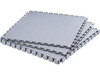 VEVOR Garage Floor Tiles Interlocking, 8 Pack 20.2 x 20.2 x 0.2 in Interlocking Modular Garage Flooring Tiles, Diamond Plate Slip-Resistant PVC Mats for Workshop,Warehouse,Tool Room, Silver