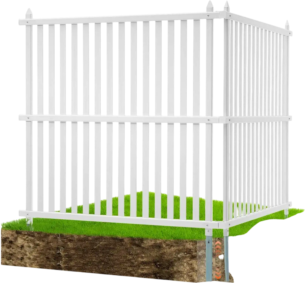 VEVOR 48" W x 48" H Vinyl Privacy Fence Panels, Air Conditioner Fence, Outdoor Privacy Screens for Trash Can, Pool Equipment Enclosure, Privacy Screen Kit Strip Panels (2 Panels)