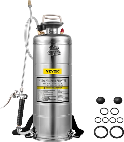 VEVOR 3.5Gal Stainless Steel Sprayer,l Set with 20\