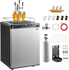 VEVOR Beer Kegerator, Triple Tap Home Draft Beer Dispenser for Ball Lock, Full Size Keg Refrigerator with 5lbs CO2 Tank, Hold 2 Sixth / 2 Slim / 3 Ball lock keg, 162L