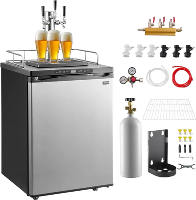Vevor Beer Kegerator Triple Tap Home Draft Beer Dispenser New