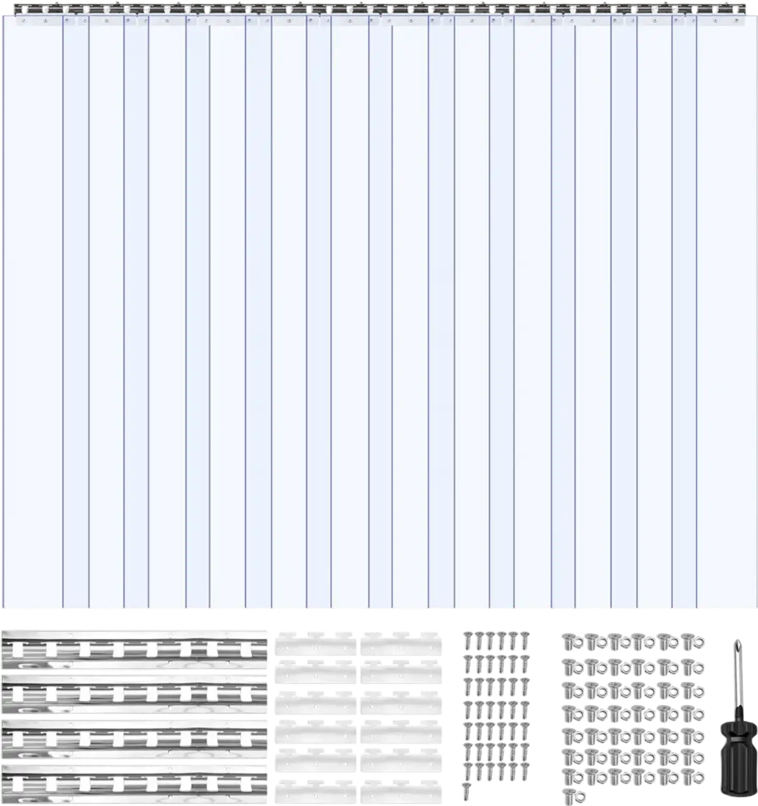 Vevor PVC Strip Curtain Clear 84 x 96